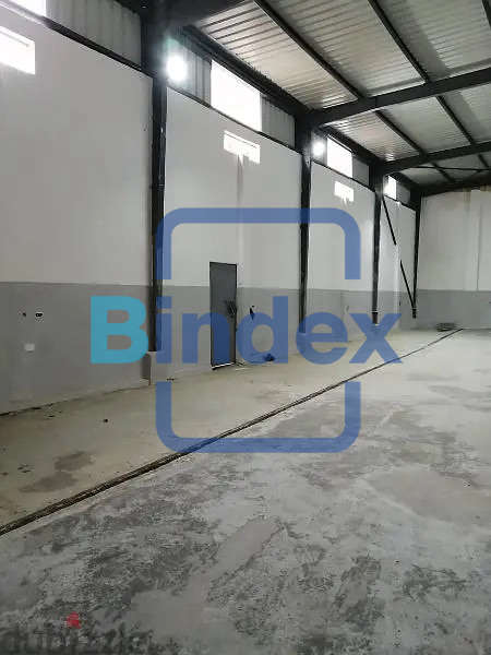 مصنع مساحه 1000 متر يوجد عداد كهرباء نص ميجا للايجار 