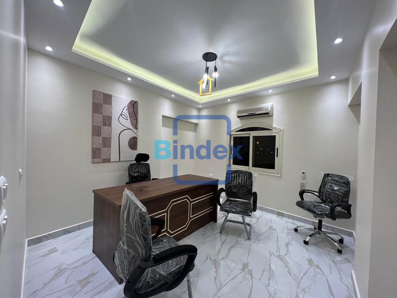 مقر اداري مفروش ومكيف للايجار 